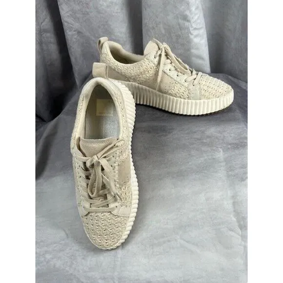 Dolce Vita Dolley Sandstone Knit Sneakers Size 10