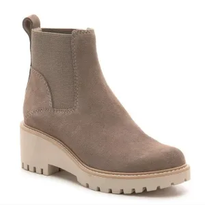 Dolce Vita Haddie Almond Brown Suede Ankle Boots