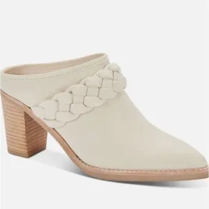Dolce Vita Serla Braided Pointed Toe Mules Pumps Shoes Ivory Dune Size 6.5 NWT