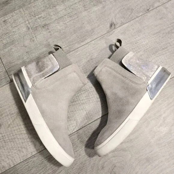 Dolce Vita ZULMA SNEAKERS IN CONCRETE GREY SUEDE Boots size 7.5