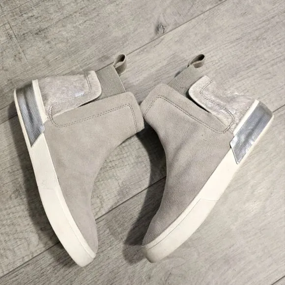 Dolce Vita ZULMA SNEAKERS IN CONCRETE GREY SUEDE Boots size 7.5