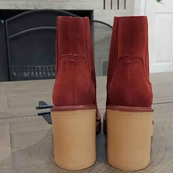 Dolce Vita Caster H2O Maroon Waterproof Suede Boots NWT