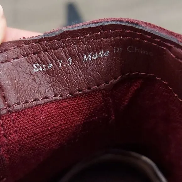 Dolce Vita Caster H2O Maroon Waterproof Suede Boots NWT