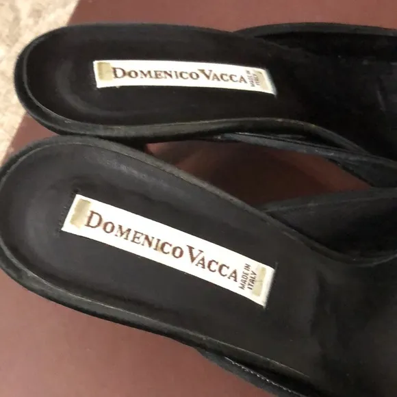 🌺DOMENICO VACCA BLACK SATIN SHOES SIZE 40
