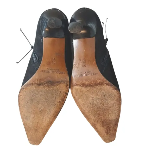 Donald J. Pliner Black Heeled Boots with Suede Finish