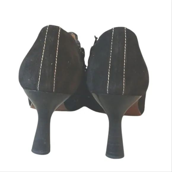 Donald J. Pliner Black Heeled Boots with Suede Finish