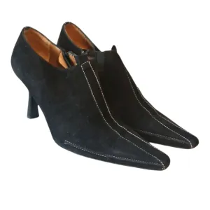 Donald J. Pliner Black Heeled Boots with Suede Finish