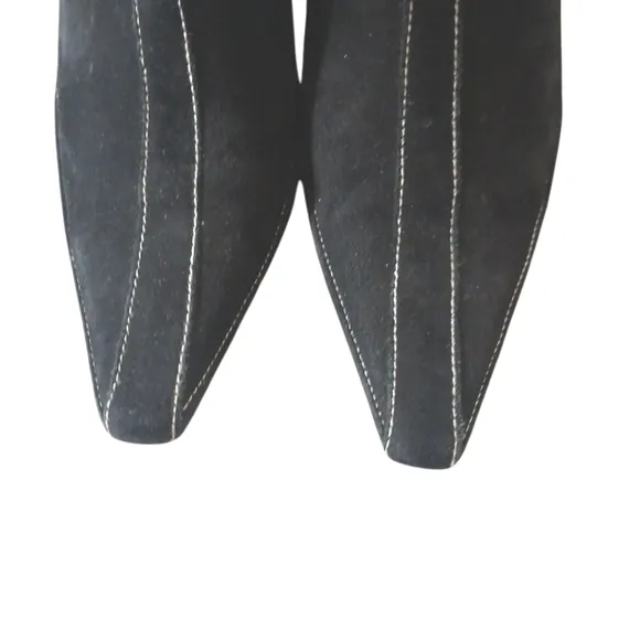 Donald J. Pliner Black Heeled Boots with Suede Finish