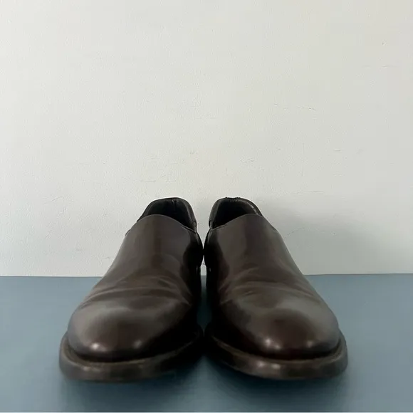 Donald J. Pliner Dark Brown Leather Classic Slip On Mens Loafers