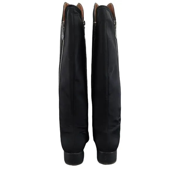 Donald Pliner Shoes Womens 6 Nova Boots Knee High Tall Double Zip Fashion Black