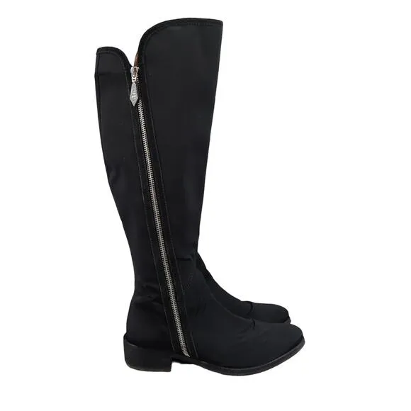 Donald Pliner Shoes Womens 6 Nova Boots Knee High Tall Double Zip Fashion Black