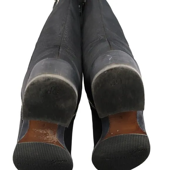Donald Pliner Shoes Womens 6 Nova Boots Knee High Tall Double Zip Fashion Black