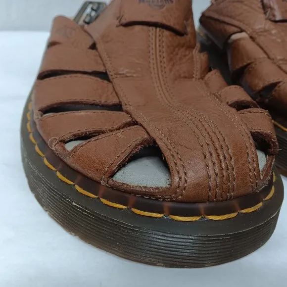 Dr Doc Martens AirWair Mens Size US 13 UK 12 EU 47 Fisherman Sandals Brown Shoes