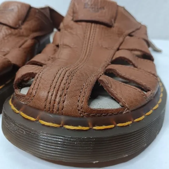 Dr Doc Martens AirWair Mens Size US 13 UK 12 EU 47 Fisherman Sandals Brown Shoes