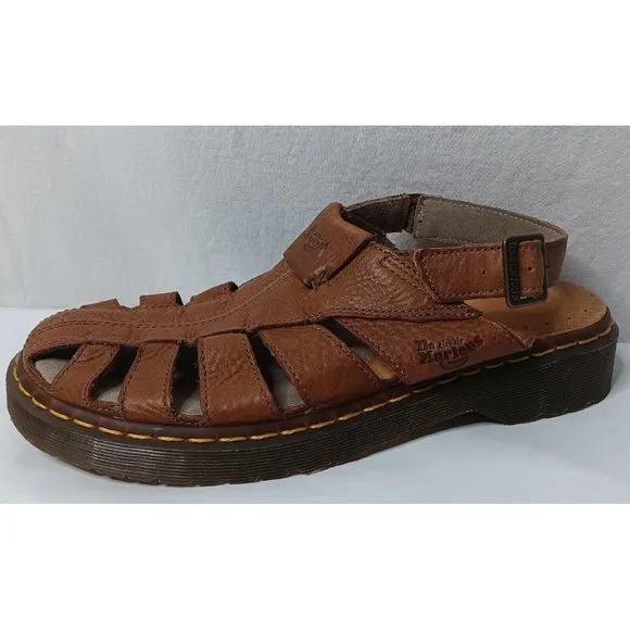Dr Doc Martens AirWair Mens Size US 13 UK 12 EU 47 Fisherman Sandals Brown Shoes