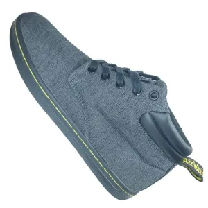 Dr Doc Martens Boots Women Sz 8 L Ankle Shoes Gray Belmont Casual Mid Top EUC