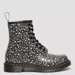 Dr. Martens 1460 Grey Leopard Print Combat Boots 7