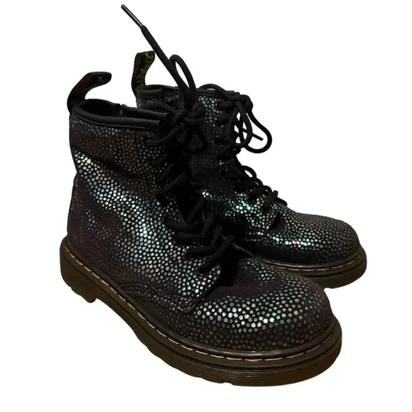 Dr. Martens 1460 Metallic Suede Lace Up Boots Size 1