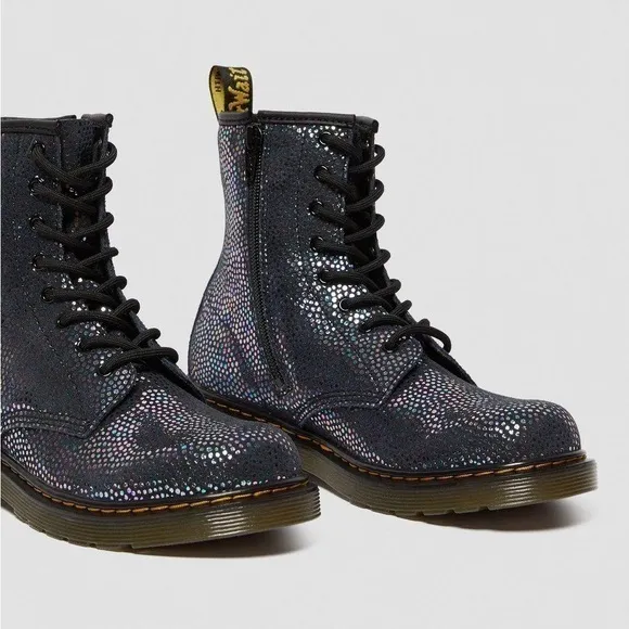 Dr. Martens 1460 Metallic Suede Lace Up Boots Size 1