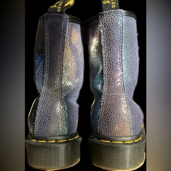 DR. MARTENS, 1460, Purple Rainbow Ray, Women’s Size 6, Iridescent Lace-Up Boot
