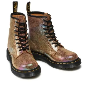 Dr. Martens 1460 Rainbow Ray Suede Combat Boots Brown Size 6
