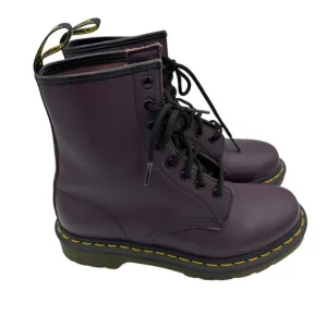 Dr Martens 1460 Women's Smooth Leather Lace Up Boots in Purple Size 6