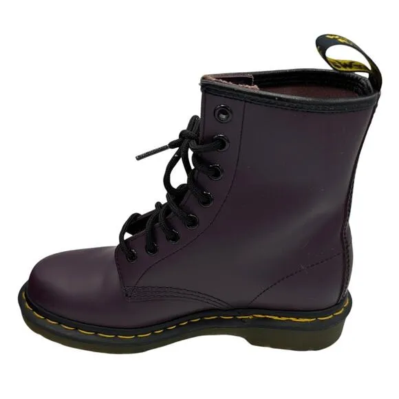 Dr Martens 1460 Women's Smooth Leather Lace Up Boots in Purple Size 6