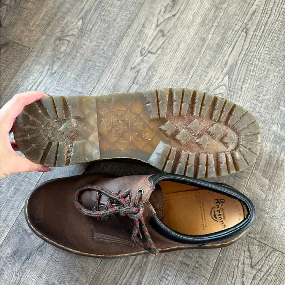 Dr. Martens 8053 Crazy Horse Leather Casual Shoes- Dark Brown
