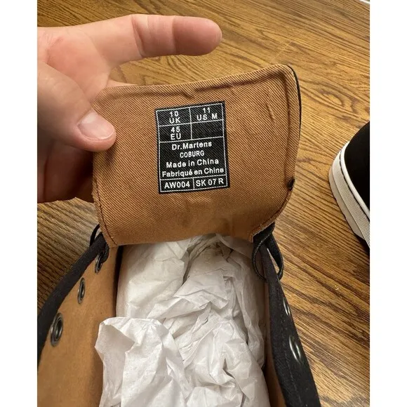 DR. MARTENS AirWair COBURG Black&amp;Tan  Men’s US 11, EU‎ 45; NEW, In Box AW004