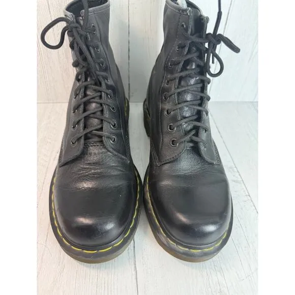 Dr Martens Black 1460 Boots Leather 8 Hole Lace Up Mns 10 Wms 11 Pascal Soft