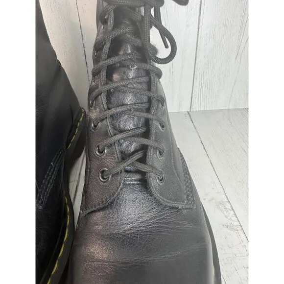 Dr Martens Black 1460 Boots Leather 8 Hole Lace Up Mns 10 Wms 11 Pascal Soft