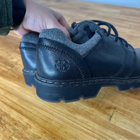 Dr. Martens Black Leather 3 Eye Lace Up Oxford Shoes Size Boys 3