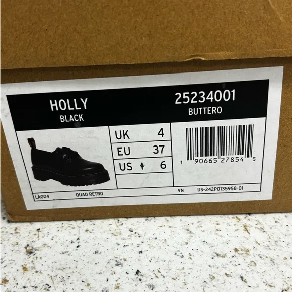 Dr. Martens HOLLY WOMEN'S LEATHER PLATFORM SHOES