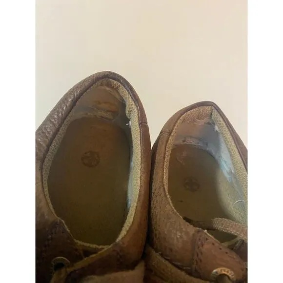 Dr Martens John oxford lace up shoes mens size 12 distressed brown leather
