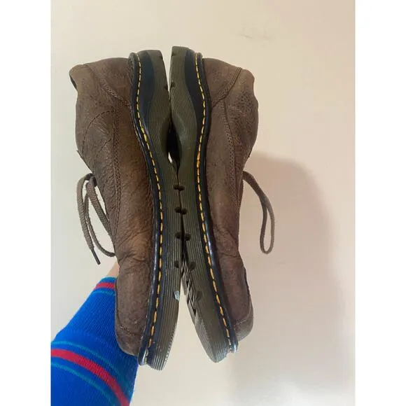 Dr Martens John oxford lace up shoes mens size 12 distressed brown leather