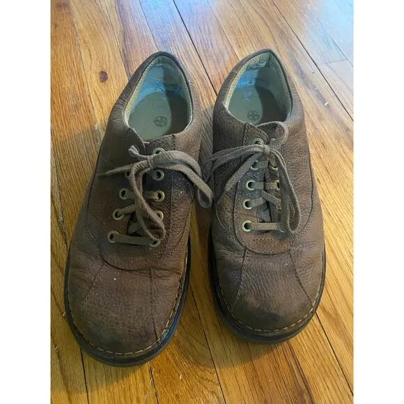 Dr Martens John oxford lace up shoes mens size 12 distressed brown leather