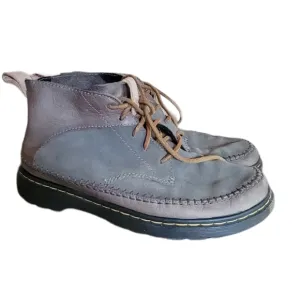 DR. MARTENS Leather and Suede Chukka Boots Gray 7