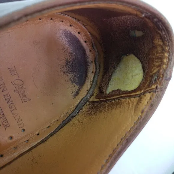Dr Martens Original Kids Size 2Y Brown Leather Made In England Oxford Shoes