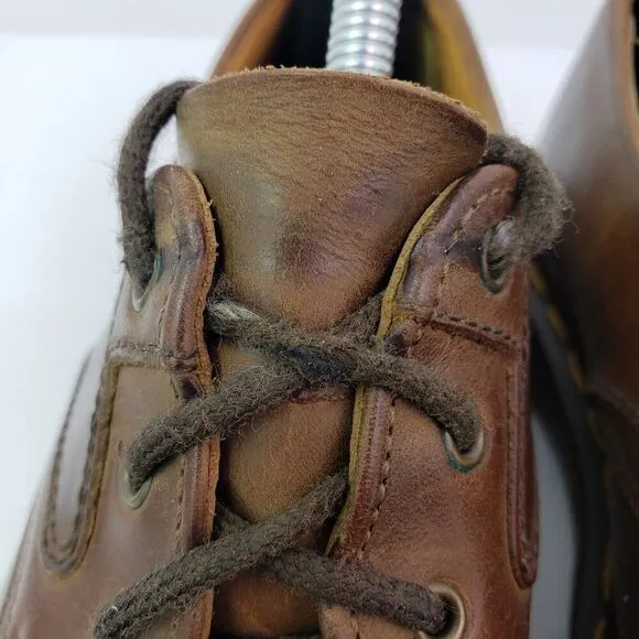 Dr Martens Original Kids Size 2Y Brown Leather Made In England Oxford Shoes
