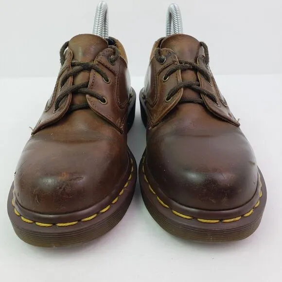 Dr Martens Original Kids Size 2Y Brown Leather Made In England Oxford Shoes