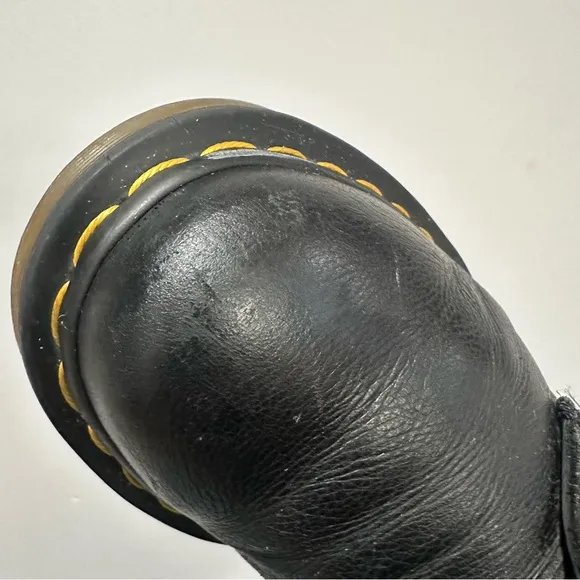 Dr. Martens Pascal AW004 Black Soft Leather Boots Size 7