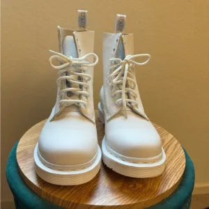 Dr. Martens Soft Leather White Boot