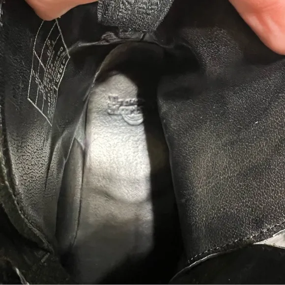 Dr. Martens Teresa Black Suede Leather Buckle Boots Size US 9
