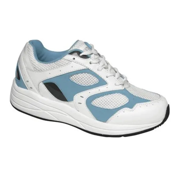 Drew Flare All Day Comfort Walking and Working Shoe in White and Blue