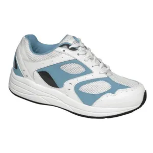 Drew Flare All Day Comfort Walking and Working Shoe in White and Blue