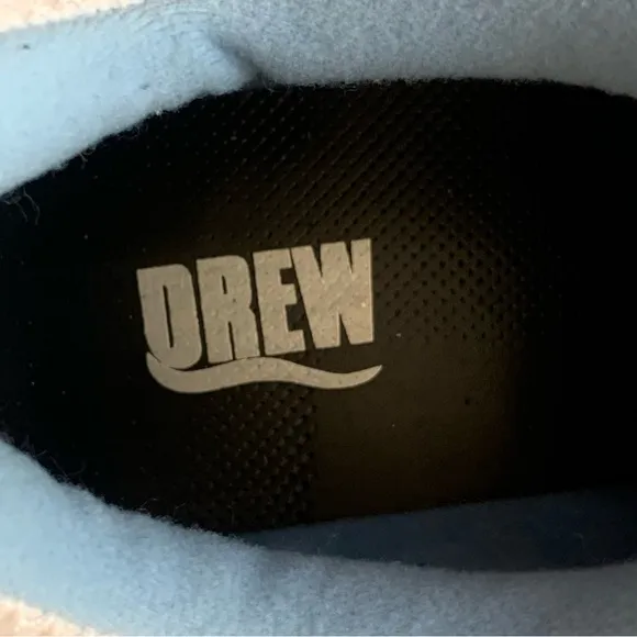 Drew Flare All Day Comfort Walking and Working Shoe in White and Blue