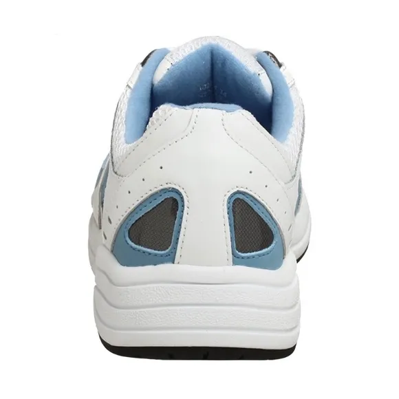 Drew Flare All Day Comfort Walking and Working Shoe in White and Blue