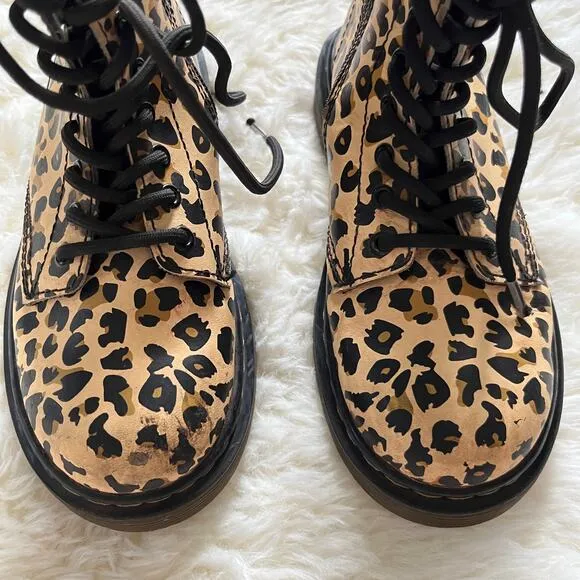 Dr.Martens 1460 J  Leopard print leather boots