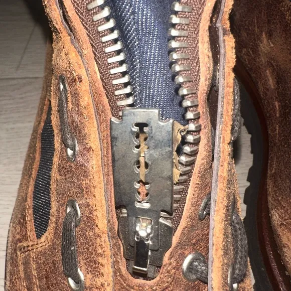 Dsquared2 Brown Suede Lace-Up Boots with Zipper