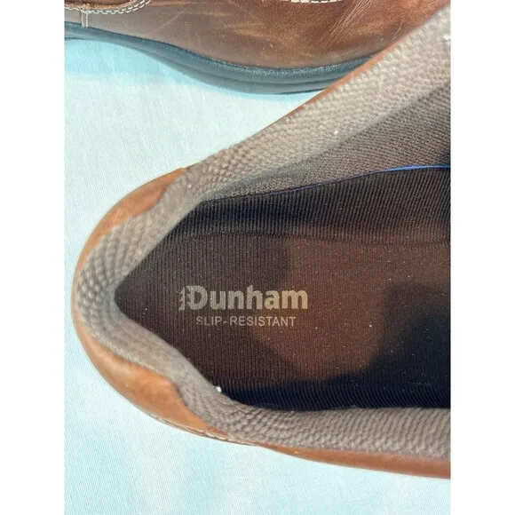 Dunham Velcro Strap Shoes Brown Leather Men's 9.5 Wide 6E 8009SB